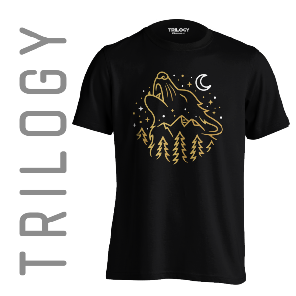 TRILOGY STT 0491 - Kaos Wolf Howling Line Art