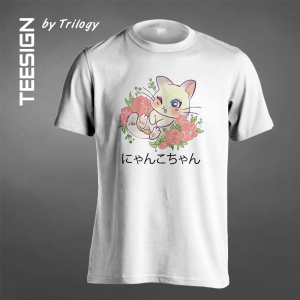 TRILOGY TEE 0018 - Kaos Japanese Kawaii Cat