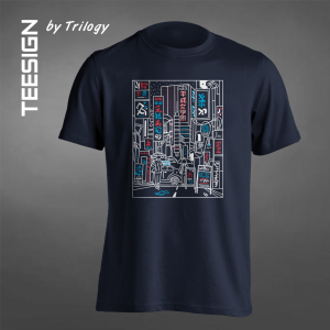 TRILOGY TEE 0025 - Kaos Tokyo Street Line Art