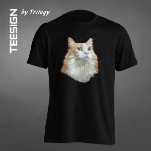 TRILOGY TEE 0063 - Kaos Domestic Long Haired Cat
