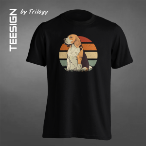 TRILOGY TEE 0067 - Kaos Vintage Beagle Sunset