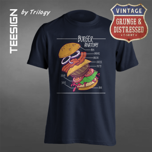 TRILOGY TEE 0096 - Kaos Burger Anatomy