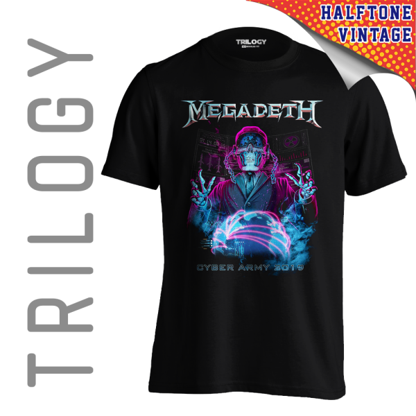 TRILOGY TRF 0582	Kaos Megadeth - Cyber Army 2019 - Heavy Metal Rock Band Classic Retro Vintage